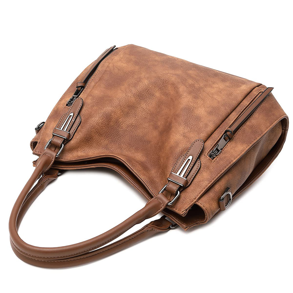 Lapsting Boho Faux Leather Hobo Shoulder Bag