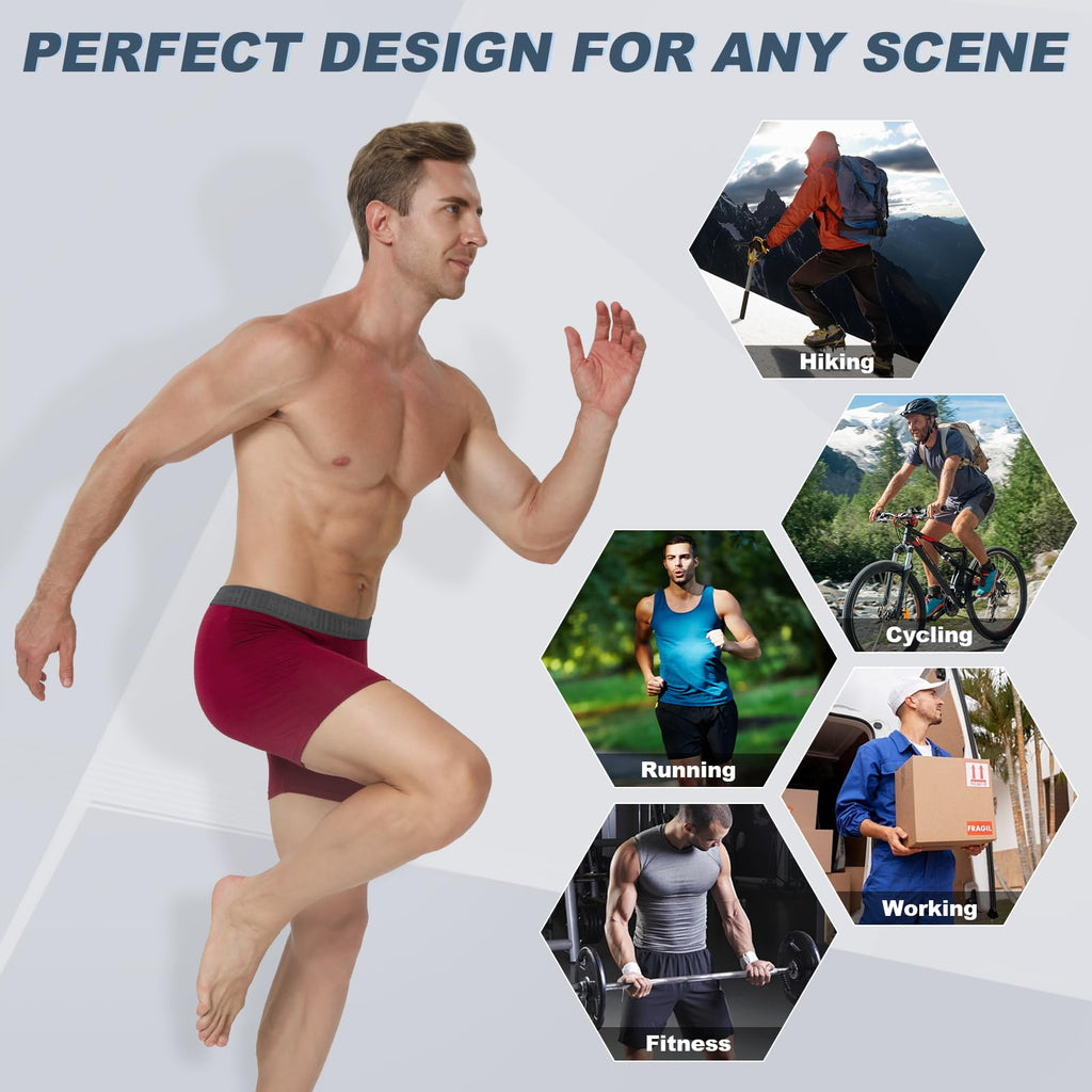 Bamboo Rayon Boxer Briefs 7 Pack for Men