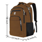 Volher Anti-Theft USB Laptop Backpack - Rose Red