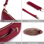 Retro Vegan Leather Shoulder Bag -  by Handbags Specialist Headquarter | Available at Handbags Specialist Headquarter