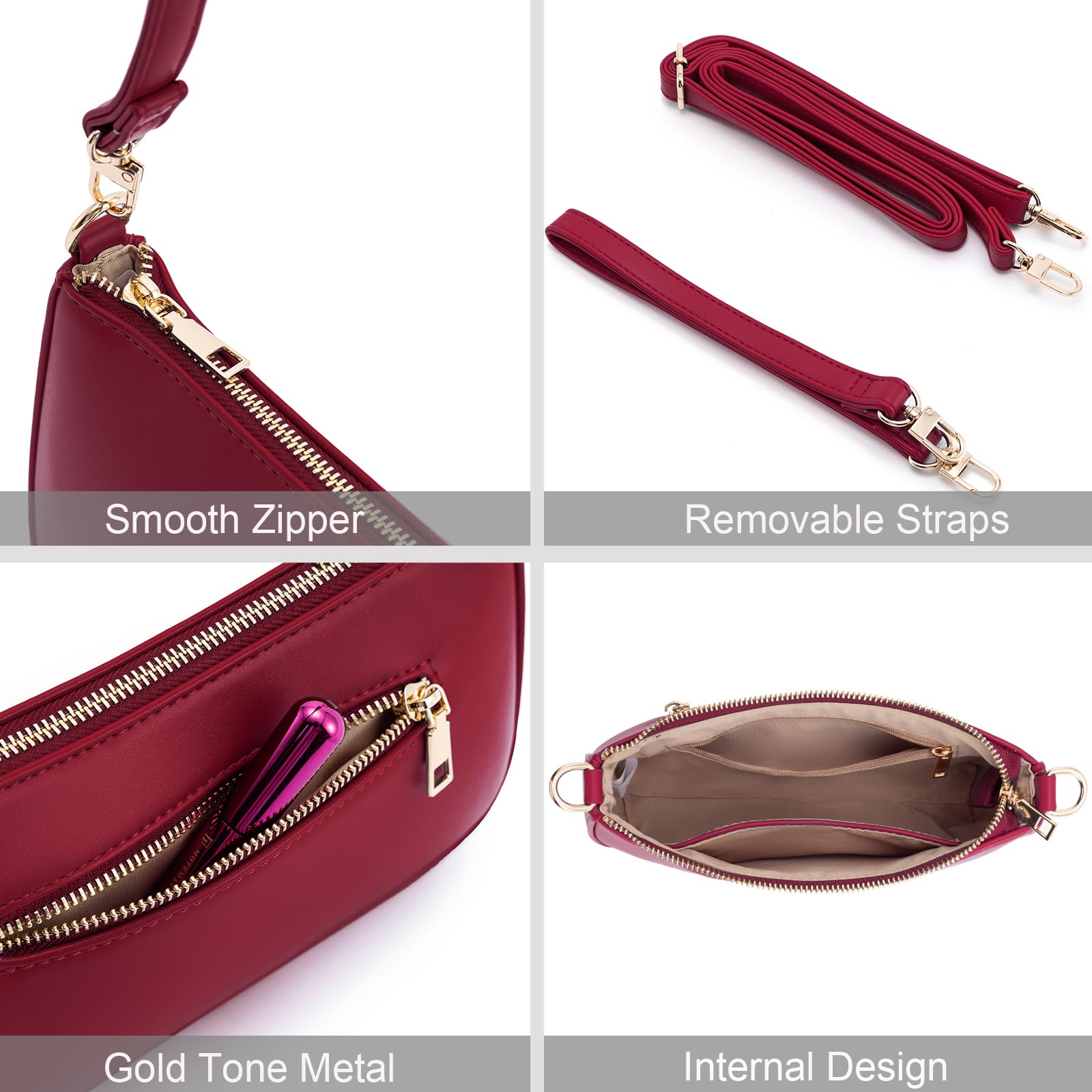 Retro Vegan Leather Shoulder Bag -  by Handbags Specialist Headquarter | Available at Handbags Specialist Headquarter