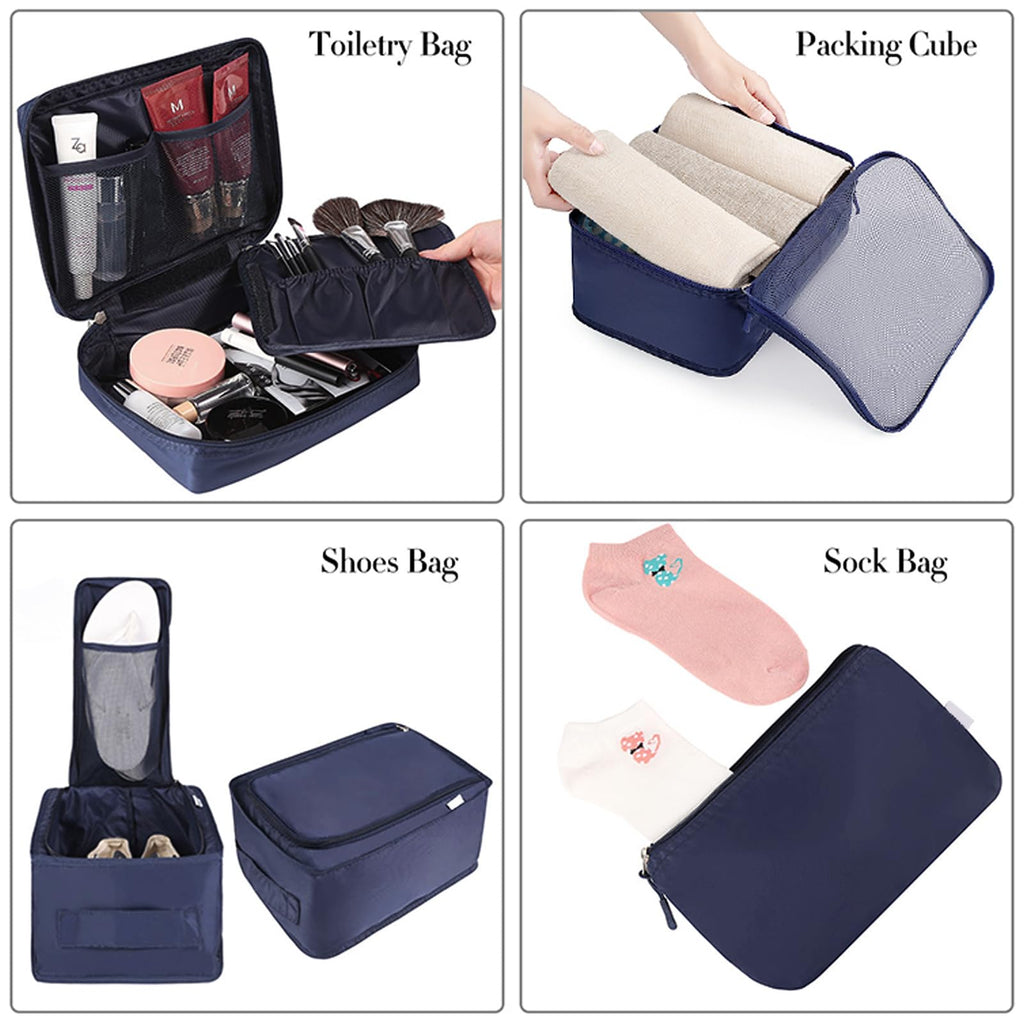 TravelMate 8-Piece Packing Cubes - Luggage Travel Bags by Handbags Specialist Headquarter | Available at Handbags Specialist Headquarter