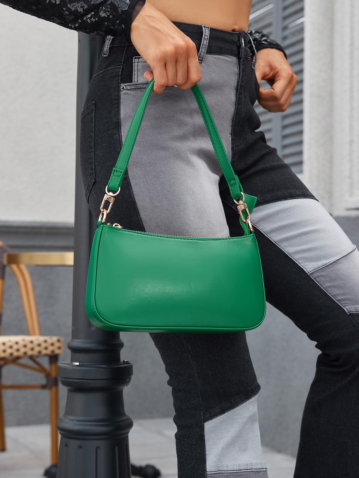 Retro Vegan Leather Shoulder Bag -  by Handbags Specialist Headquarter | Available at Handbags Specialist Headquarter