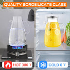 Aofmee Stainless Precision Pitcher - 68oz Borosilicate - Decor by Handbags Specialist Headquarter | Available at Handbags Specialist Headquarter