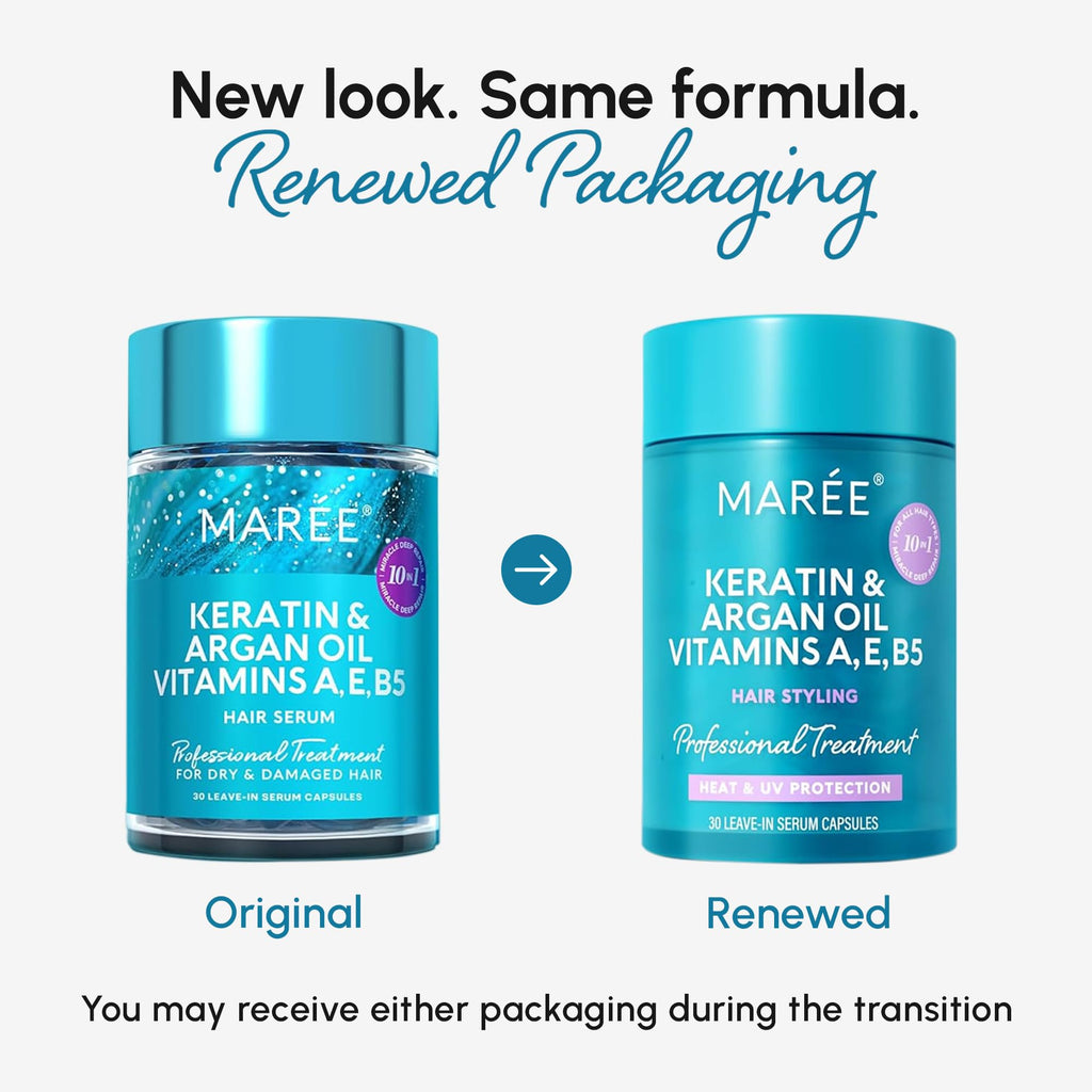 MAREE Hair Serum Capsules with Keratin & Argan Oil