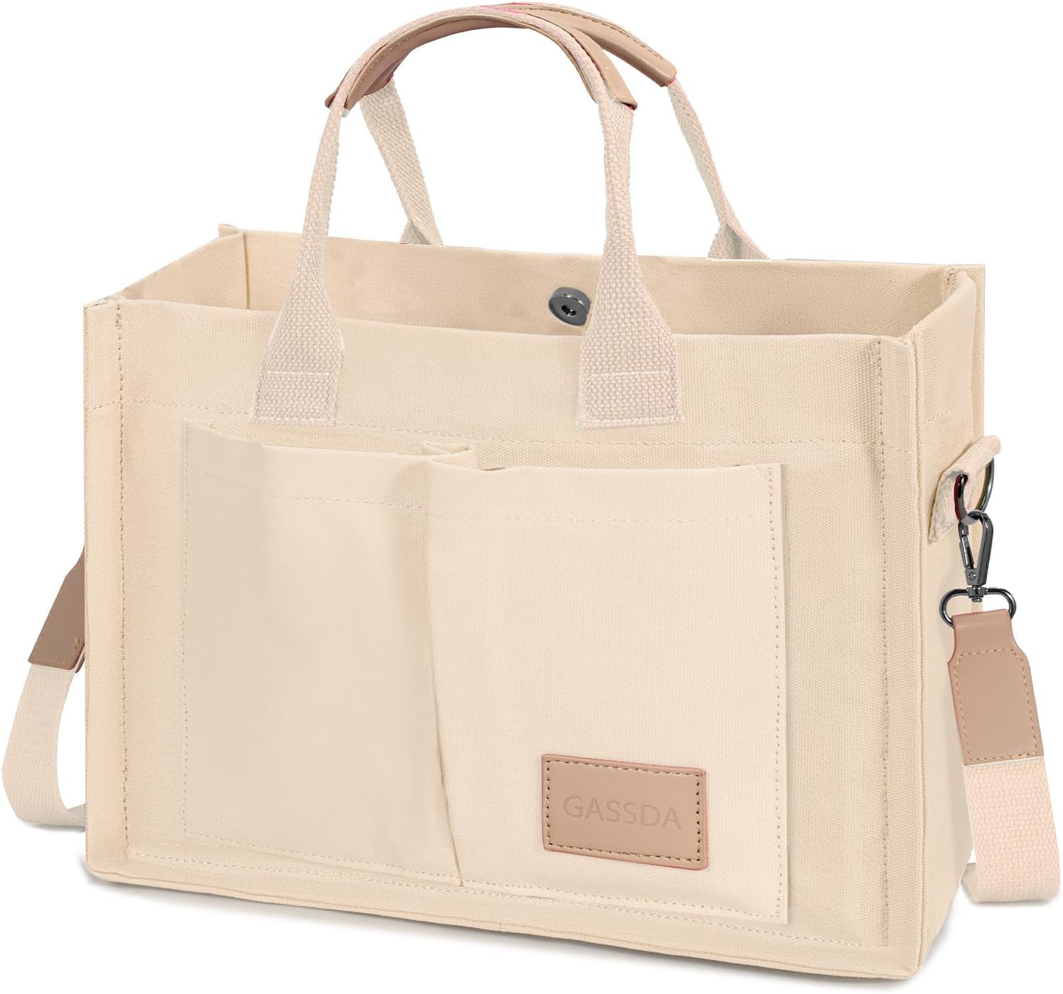 ChicCanvas Tote: Stylish Crossbody with Pockets - Totes by Handbags Specialist Headquarter | Available at Handbags Specialist Headquarter