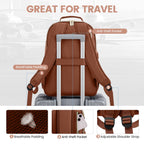 Chic Leather Laptop Backpack for Women - LoveVook - Backpack Bags by Handbags Specialist Headquarter | Available at Handbags Specialist Headquarter