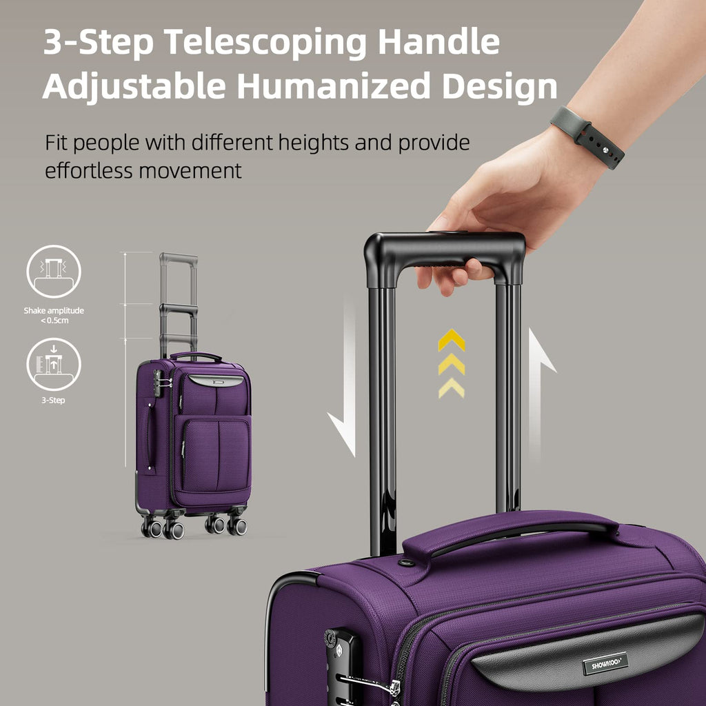 SHOWKOO Armygreen 3-Piece Expandable Luggage Set - Luggage Travel Bags by Handbags Specialist Headquarter | Available at Handbags Specialist Headquarter