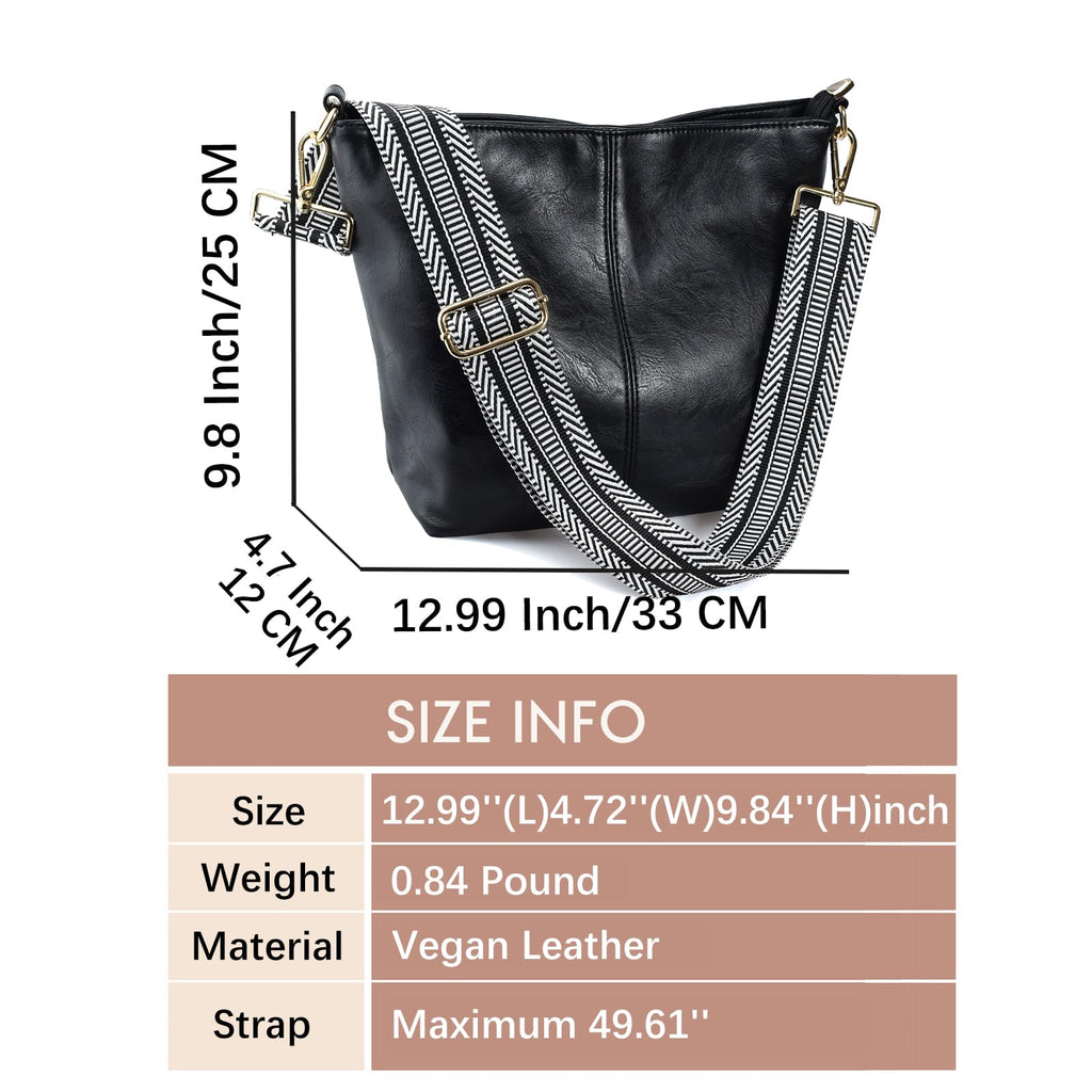 ChicHobo Vegan Leather Crossbody Bag with Strap -  by Handbags Specialist Headquarter | Available at Handbags Specialist Headquarter