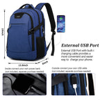 DUSLANG Travel Laptop Backpack with USB Port - Black - Backpack Bags by Handbags Specialist Headquarter | Available at Handbags Specialist Headquarter