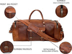 Leather Duffle Bag for Men - 21 Brown