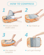 PackPro 6 Set Compression Cubes for Travel - Luggage Travel Bags by Handbags Specialist Headquarter | Available at Handbags Specialist Headquarter