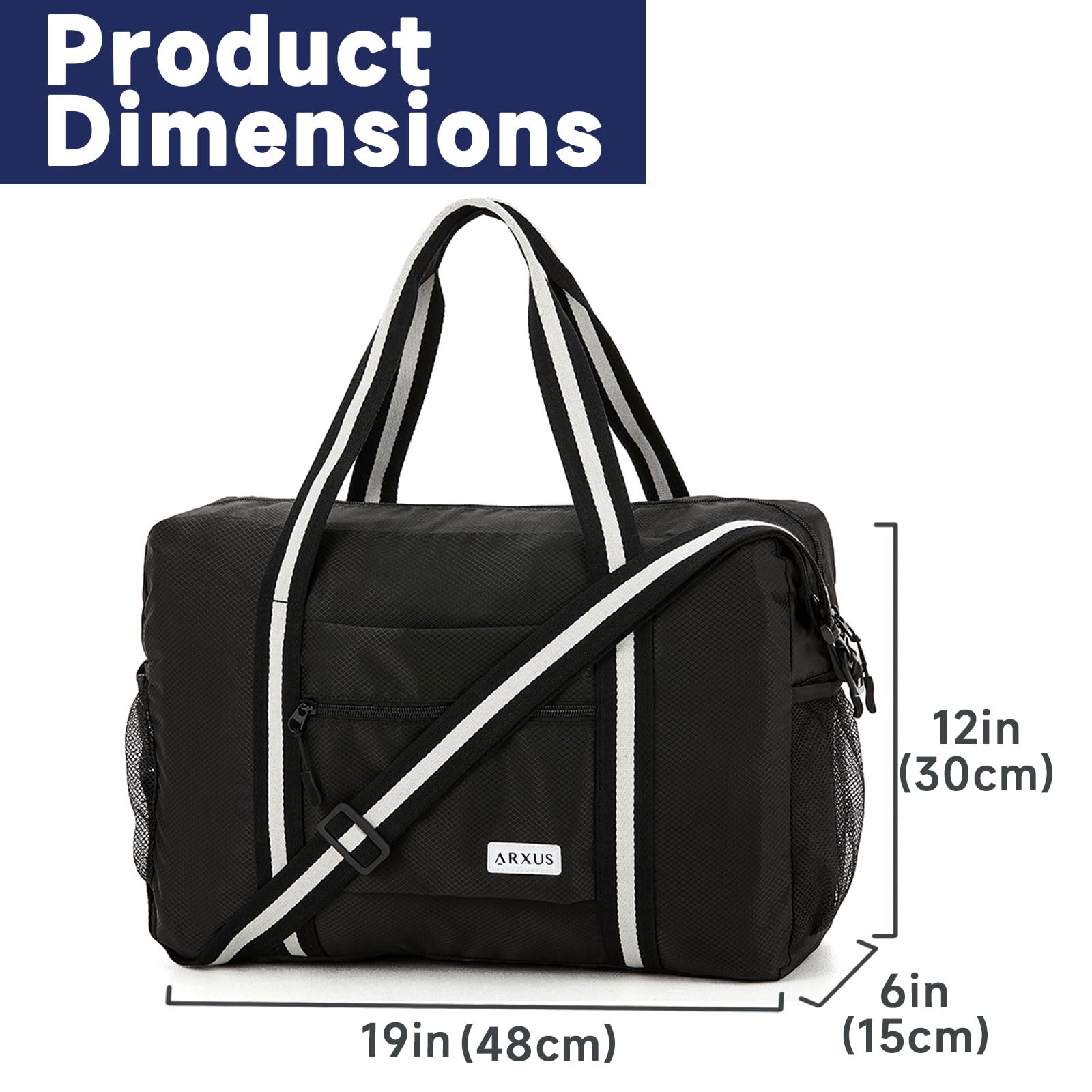 TravelLite Foldable Waterproof Duffle Tote Bag - Luggage Travel Bags by Handbags Specialist Headquarter | Available at Handbags Specialist Headquarter