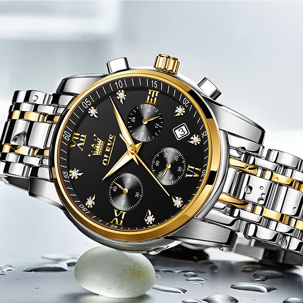 EclipseTime: Luminous Men's Luxury Chrono Watch