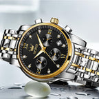 EclipseTime: Luminous Men's Luxury Chrono Watch