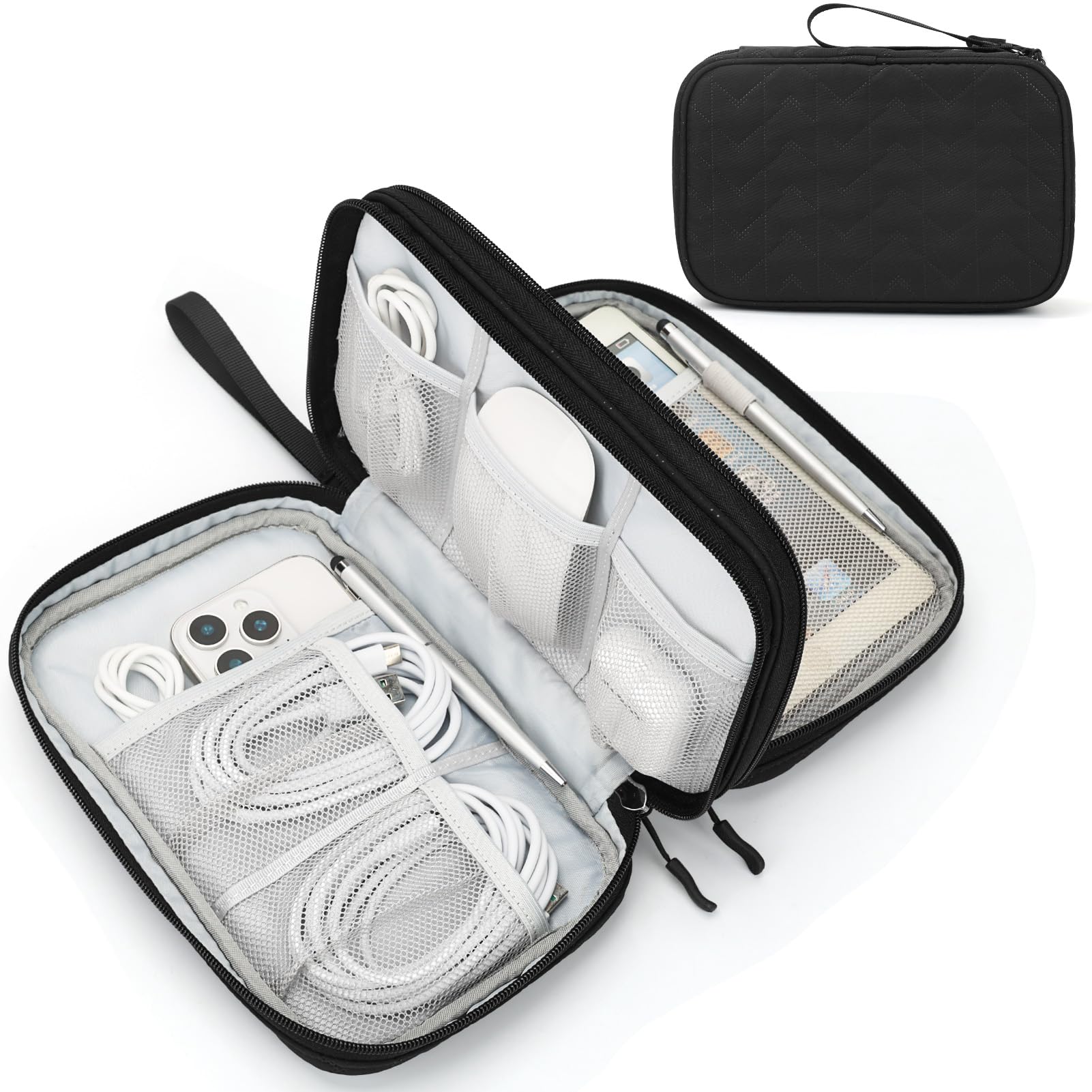 FYY All-in-One Travel Cable Organizer Pouch -  by Handbags Specialist Headquarter | Available at Handbags Specialist Headquarter