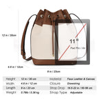 AFKOMST Chic Leather Bucket & Crossbody Bag Set -  by Handbags Specialist Headquarter | Available at Handbags Specialist Headquarter