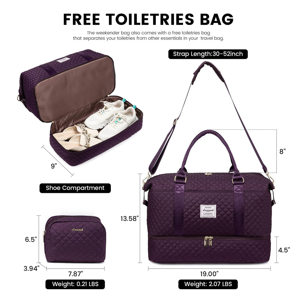 LOVEVOOK All-in-One Duffle: Travel & Gym Ready - Luggage Travel Bags by Handbags Specialist Headquarter | Available at Handbags Specialist Headquarter