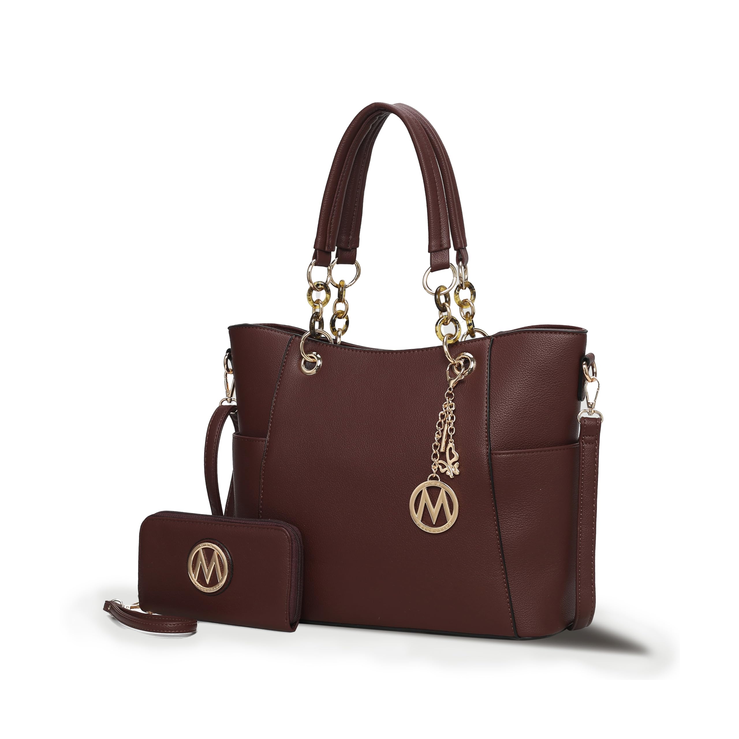 MKF Collection Vegan Leather Tote & Wallet Set