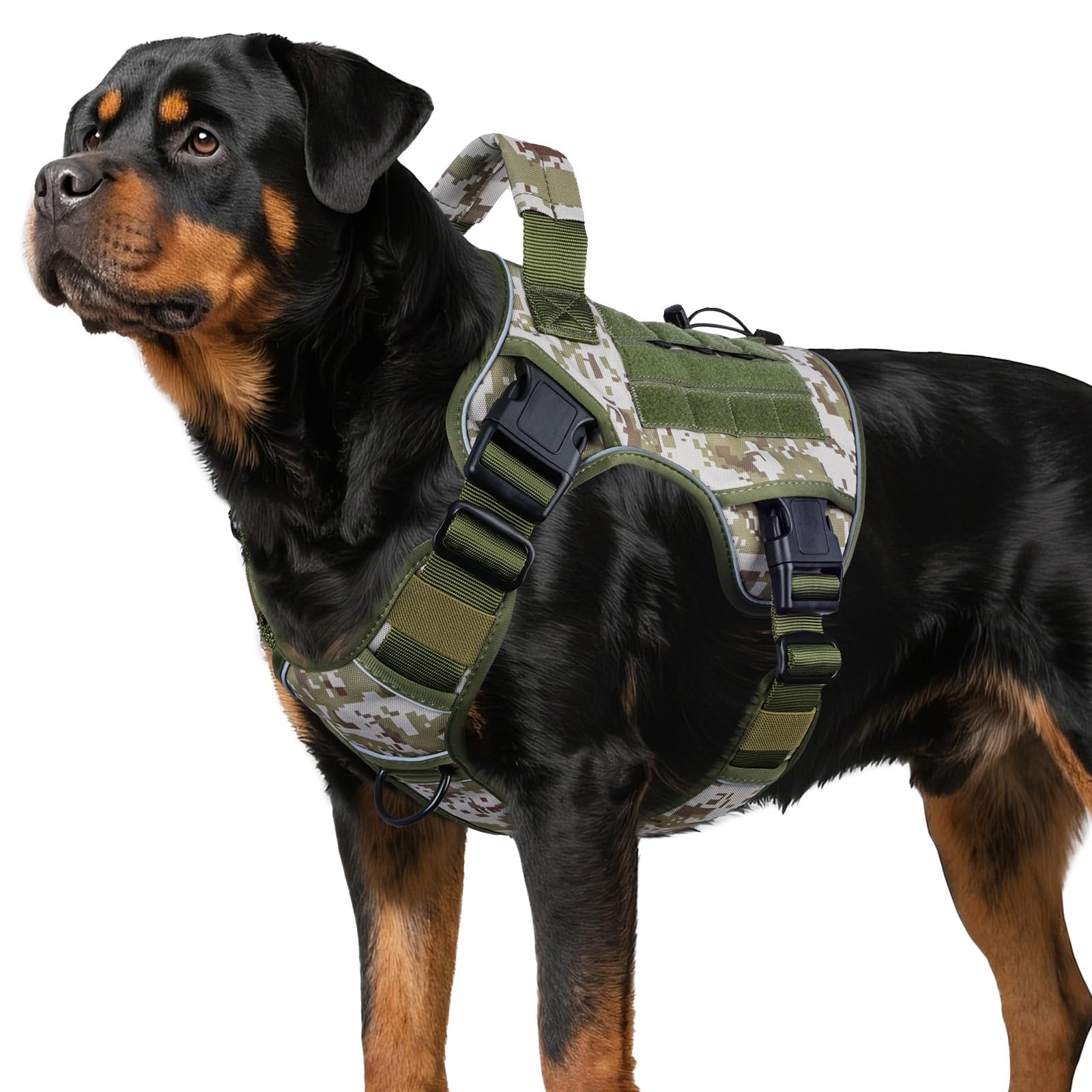 GuardianGrip Tactical Dog Vest - Large, Reflective, Green -  by Handbags Specialist Headquarter | Available at Handbags Specialist Headquarter