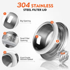 Aofmee Stainless Precision Pitcher - 68oz Borosilicate - Decor by Handbags Specialist Headquarter | Available at Handbags Specialist Headquarter