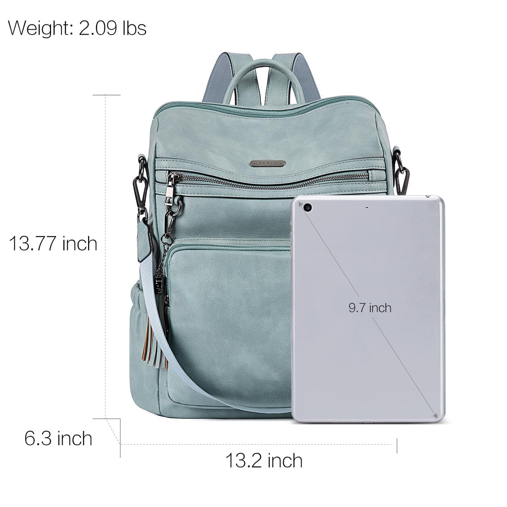 DUO-TONE Luxe Women's Leather Travel Backpack - Backpack Bags by Handbags Specialist Headquarter | Available at Handbags Specialist Headquarter