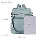 DUO-TONE Luxe Women's Leather Travel Backpack - Backpack Bags by Handbags Specialist Headquarter | Available at Handbags Specialist Headquarter