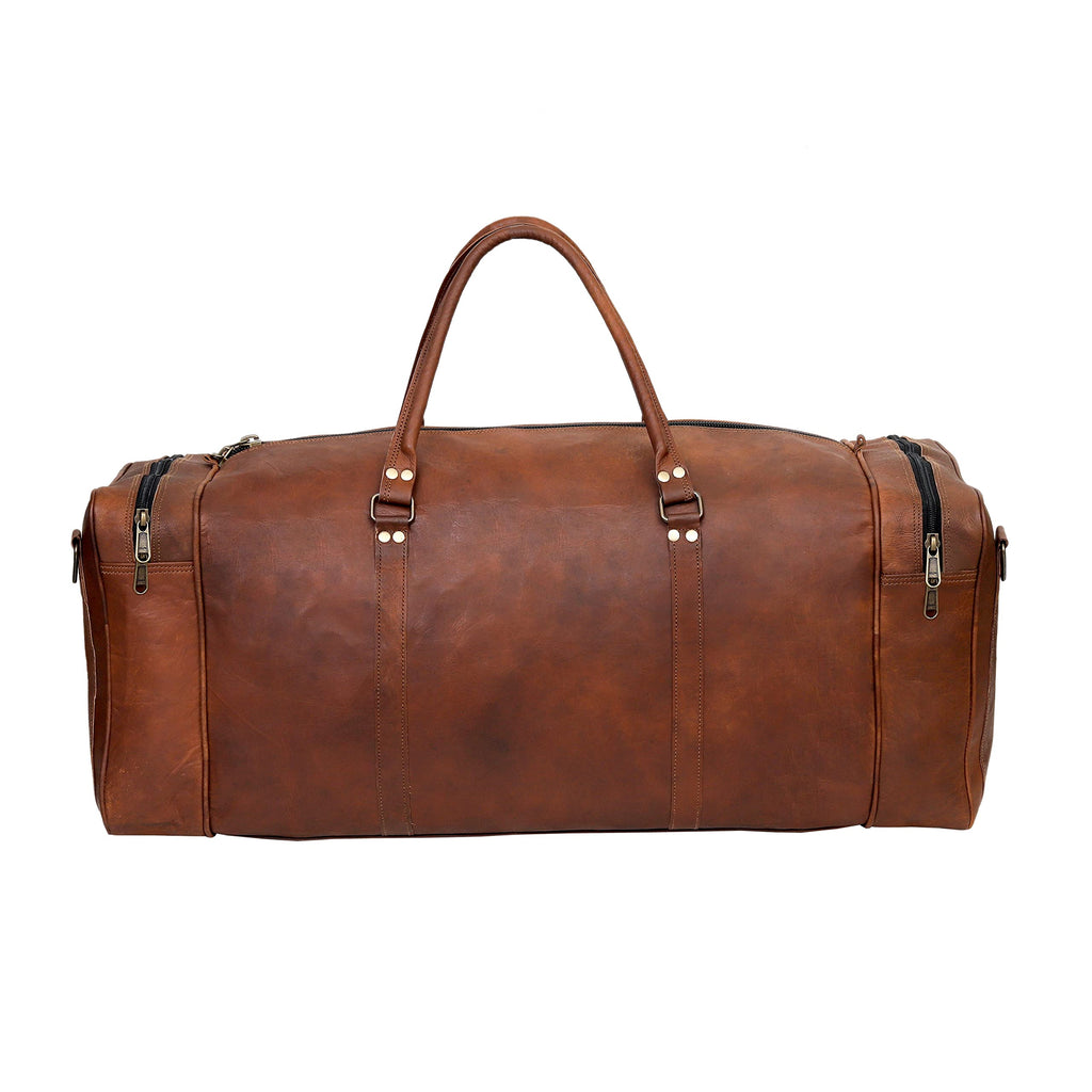 Leather Duffle Bag for Men - 21 Brown