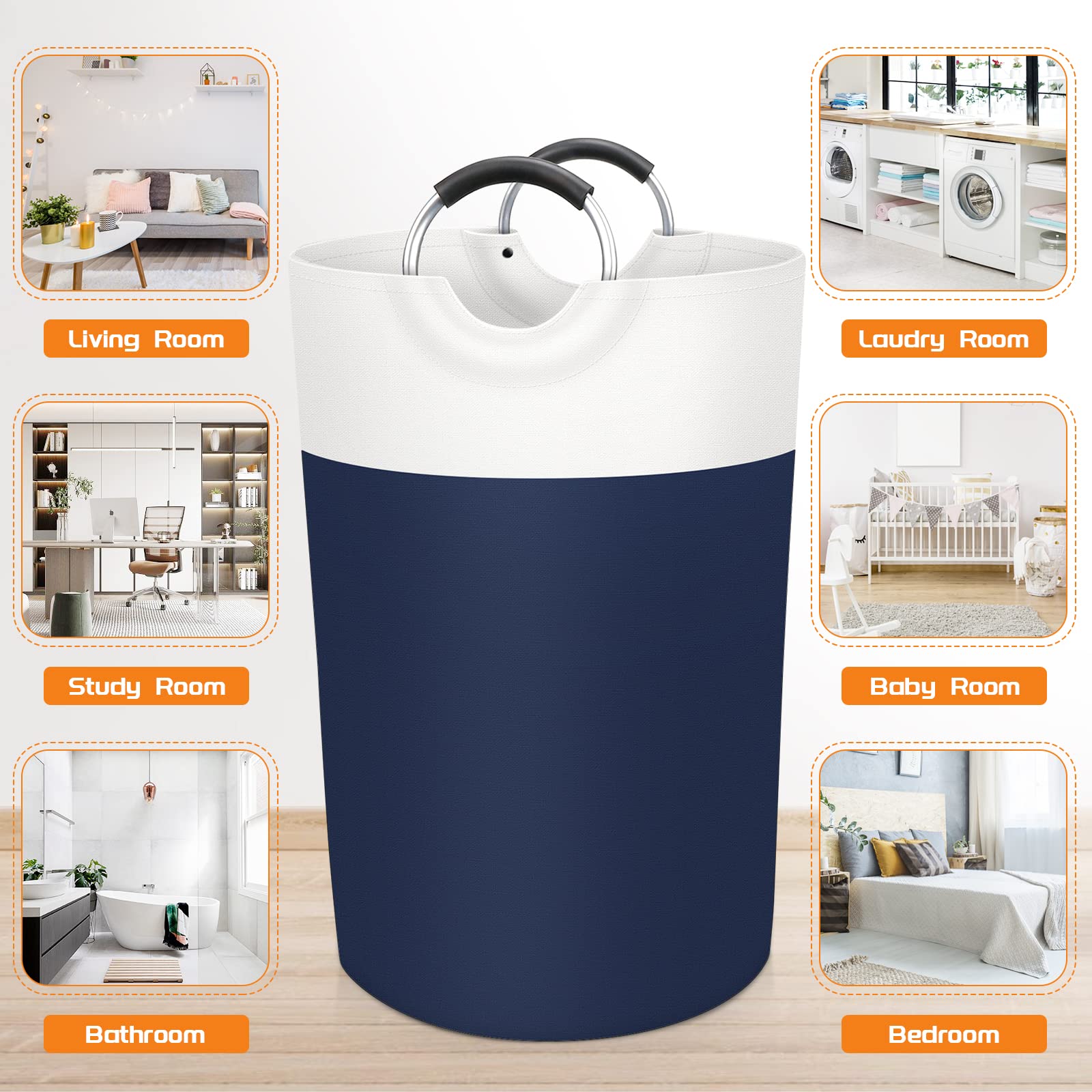 BlissTotes 90L Collapsible Laundry Hamper - Black - Laundry Baskets by Handbags Specialist Headquarter | Available at Handbags Specialist Headquarter