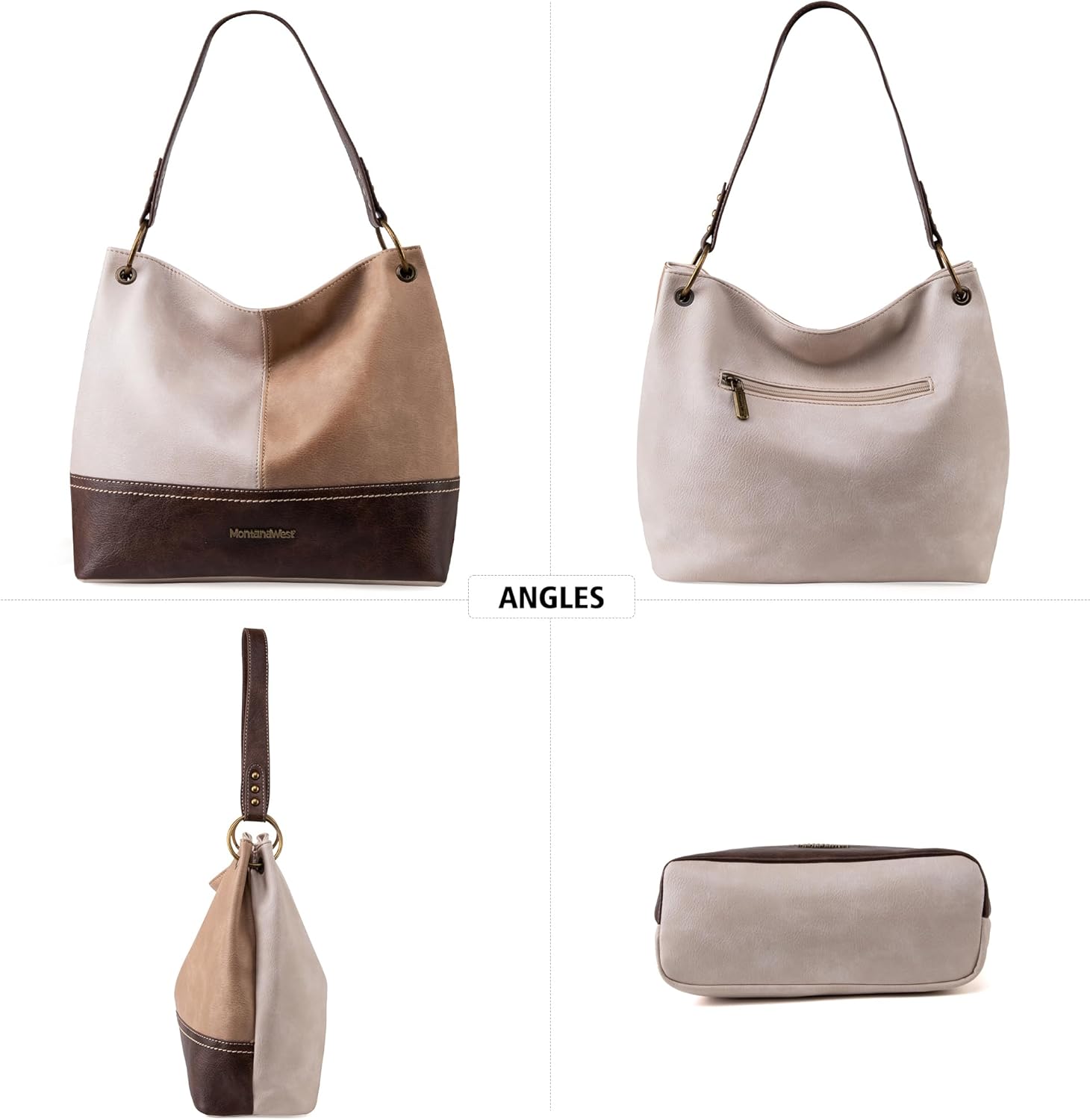 West Zip Hobo Purse - Crossbody Bags by Handbags Specialist Headquarter | Available at Handbags Specialist Headquarter
