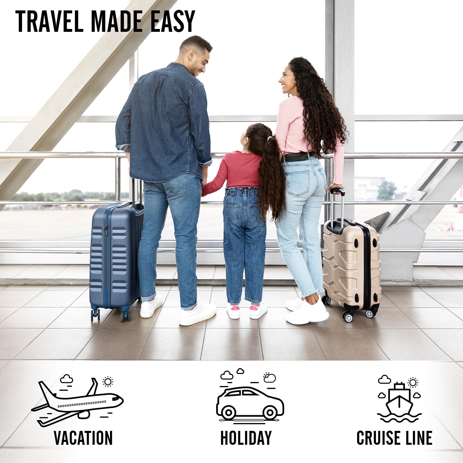 Veken Travel Cubes - 8 Piece Set - Luggage Travel Bags by Handbags Specialist Headquarter | Available at Handbags Specialist Headquarter