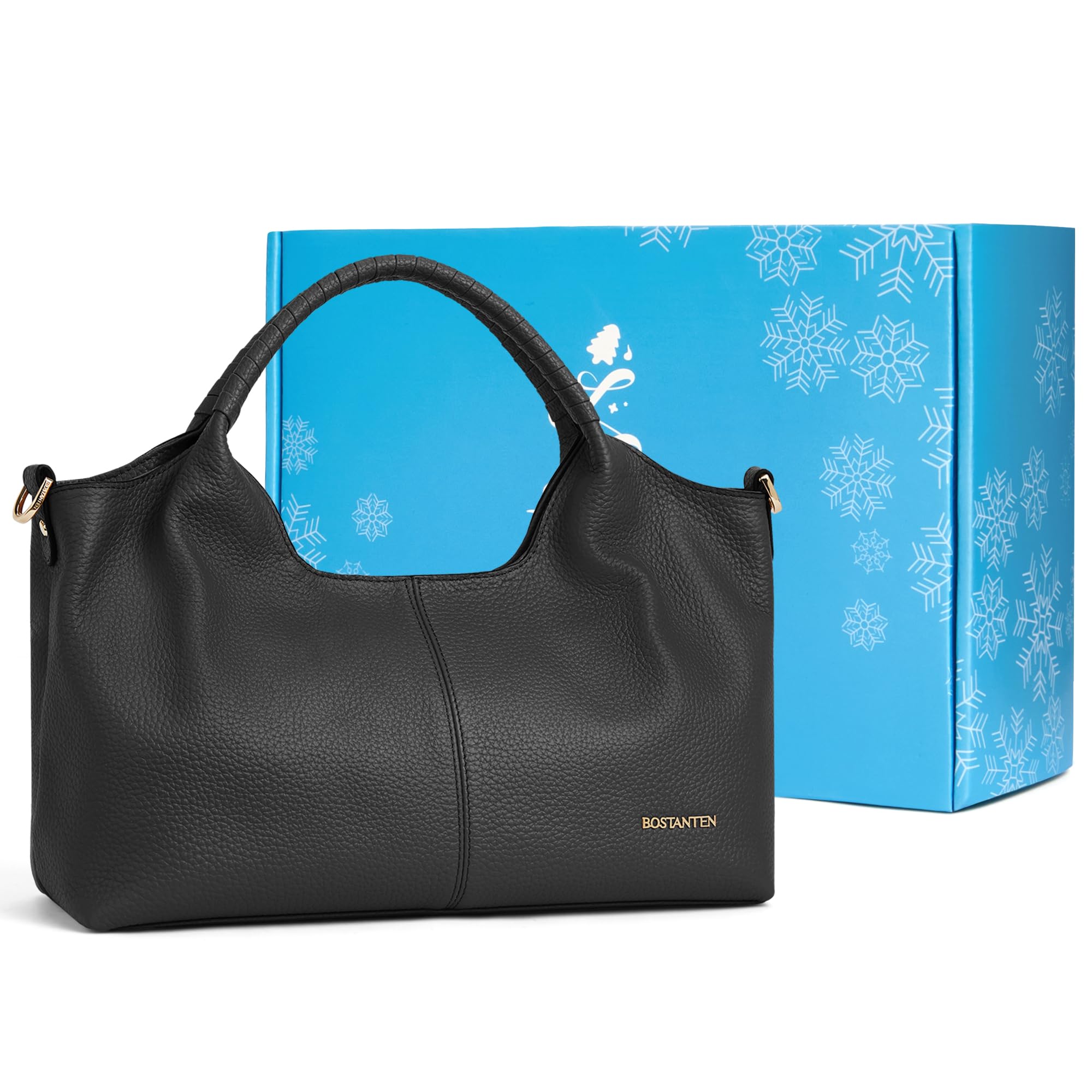 BOSTANTEN Leather Satchel Crossbody Handbag for Women