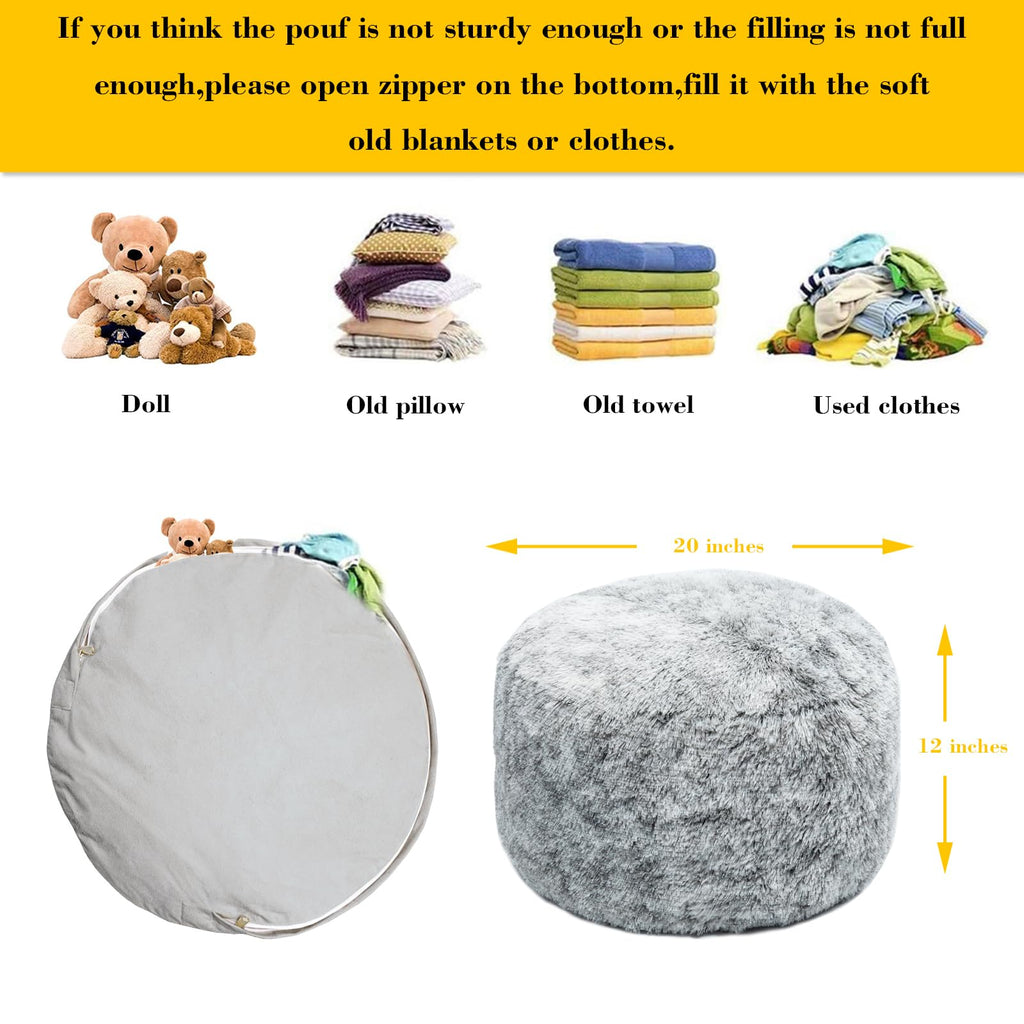 VersaPouf: Unstuffed Ottoman & Foot Rest Cover - Decor by Handbags Specialist Headquarter | Available at Handbags Specialist Headquarter