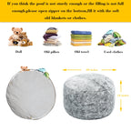 VersaPouf: Unstuffed Ottoman & Foot Rest Cover - Decor by Handbags Specialist Headquarter | Available at Handbags Specialist Headquarter