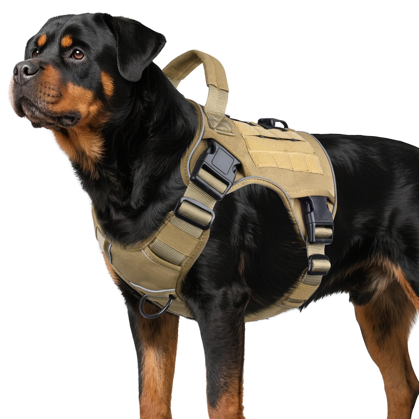 GuardianGrip Tactical Dog Vest - Large, Reflective, Green -  by Handbags Specialist Headquarter | Available at Handbags Specialist Headquarter
