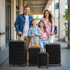 Coolife 3-Piece Hardshell Luggage Set - Navy