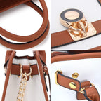 Dasein Women’s 2pcs Satchel & Shoulder Bag Set