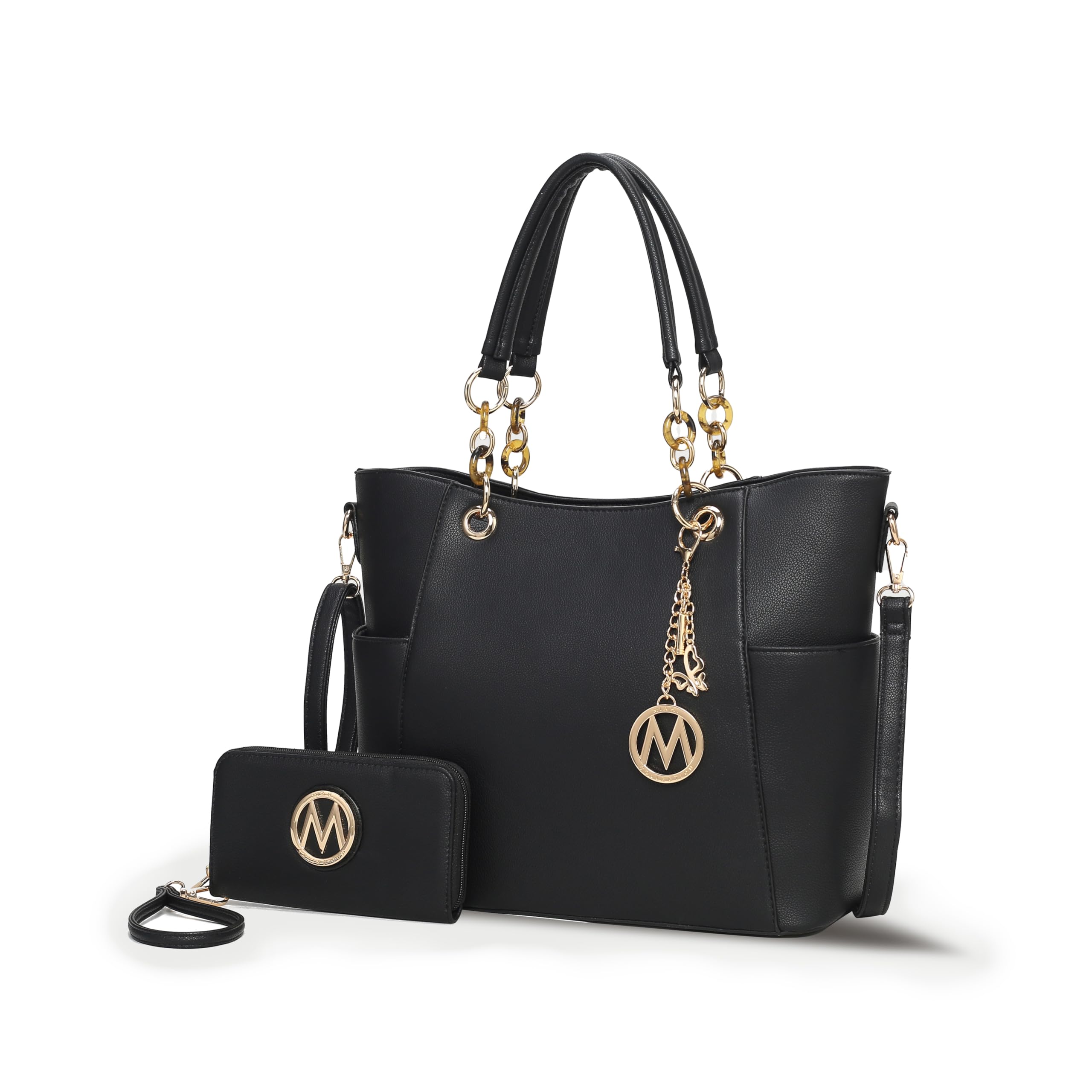 MKF Collection Vegan Leather Tote & Wallet Set