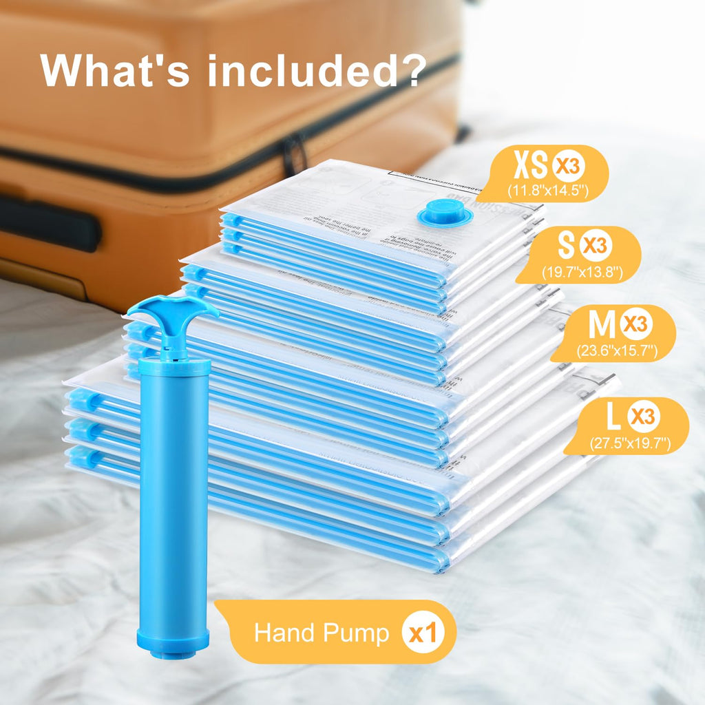 Vacuum Space Saver Bags - 6 Pack Travel Combo -  by Handbags Specialist Headquarter | Available at Handbags Specialist Headquarter