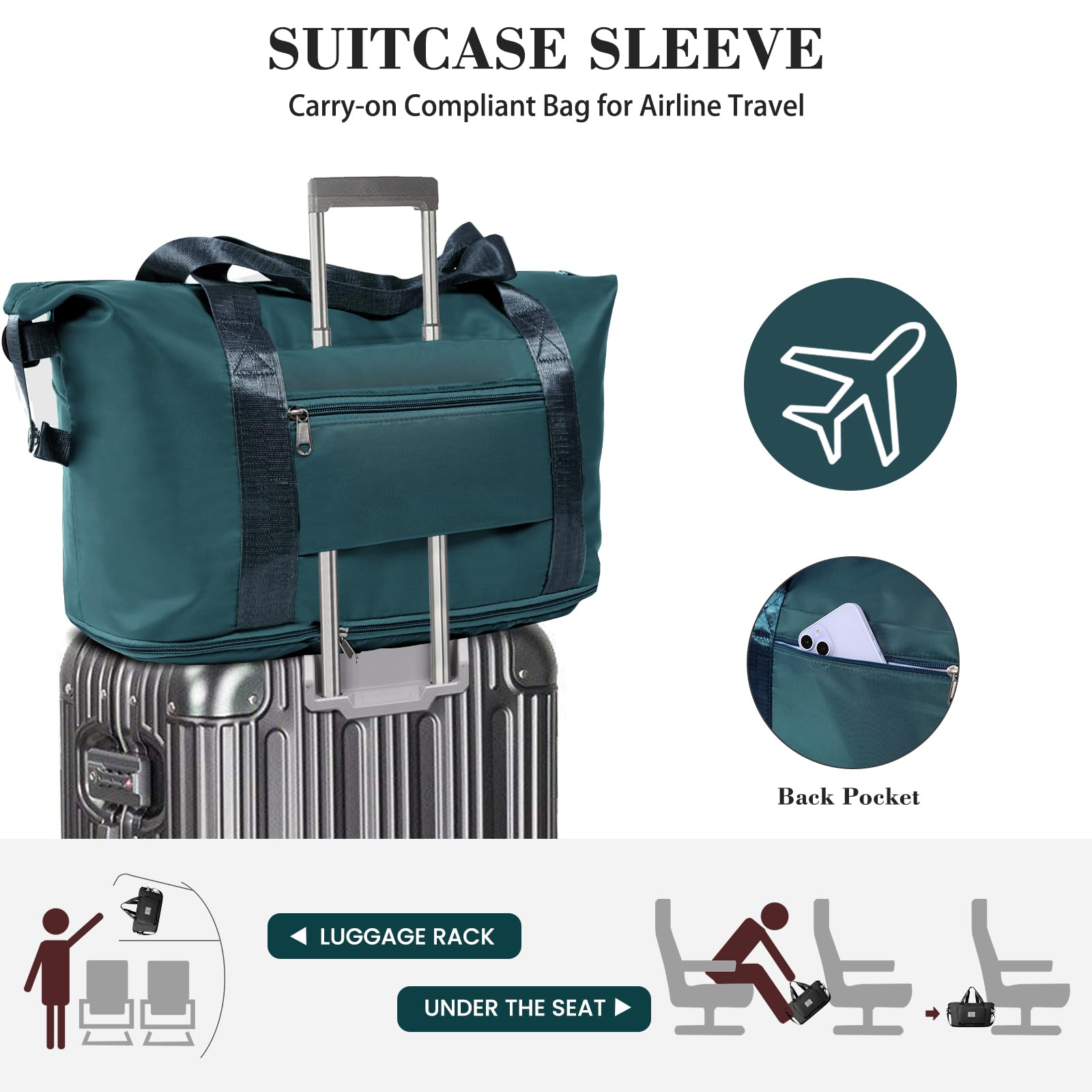 Pink Expandable Travel Duffel with Wet Pocket -  by Handbags Specialist Headquarter | Available at Handbags Specialist Headquarter