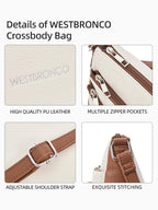 WestBronco ZipSatchel: Women's Medium Crossbody Bag - Handbags by Handbags Specialist Headquarter | Available at Handbags Specialist Headquarter