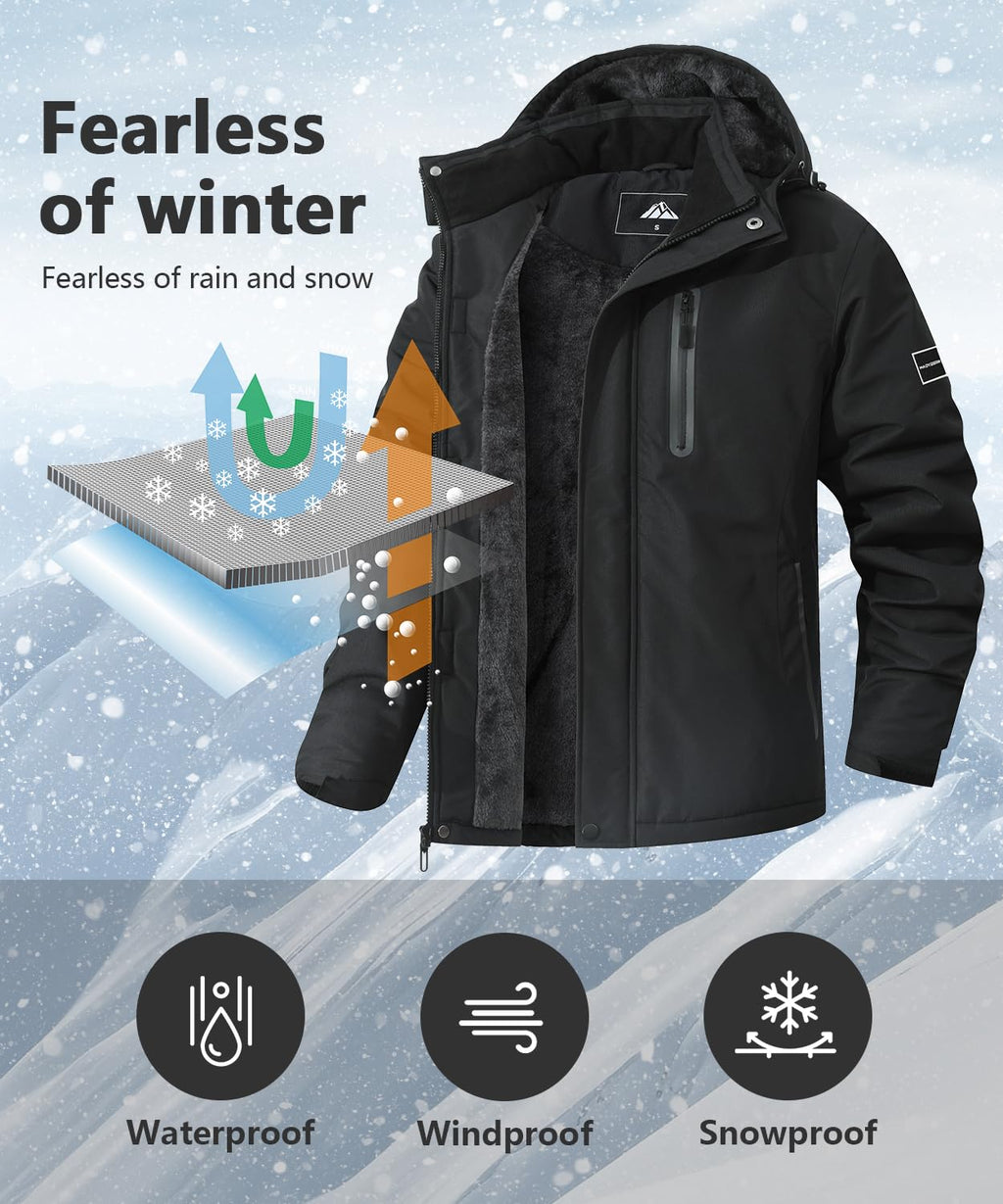 Men's Mountain Ski Jacket - Waterproof & Warm
