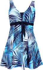 Plus Size Tummy Control Swimdress with Boyshorts
