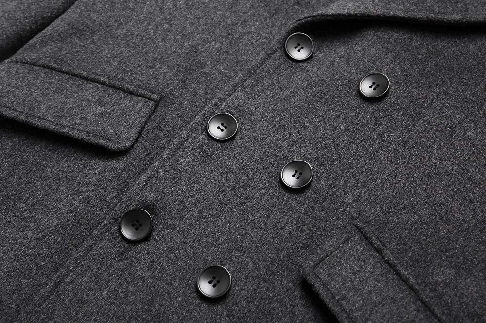 Men's Premium Wool Blend Double Breasted Coat