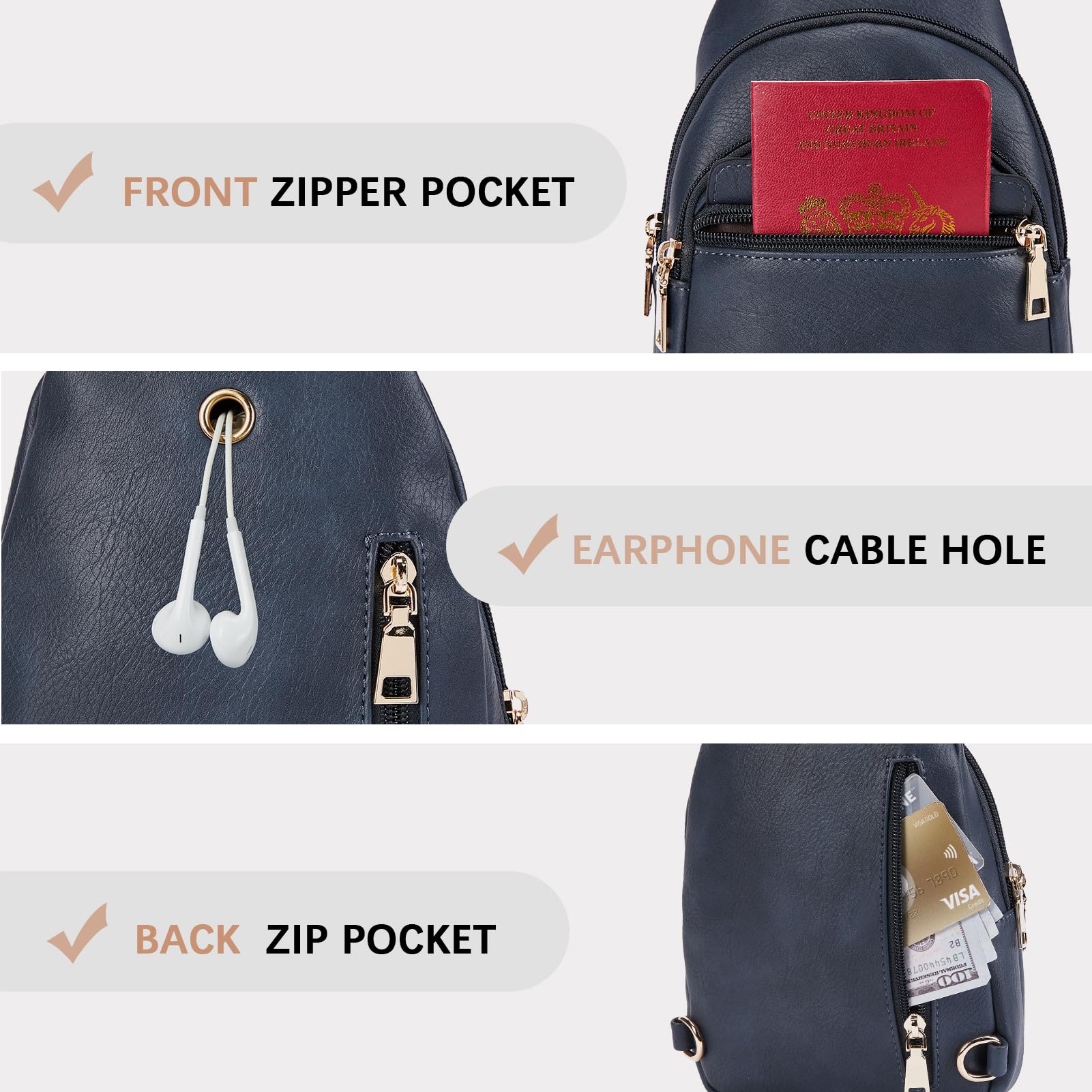 BOSTANTEN Chic Leather Crossbody Sling Bag -  by Handbags Specialist Headquarter | Available at Handbags Specialist Headquarter