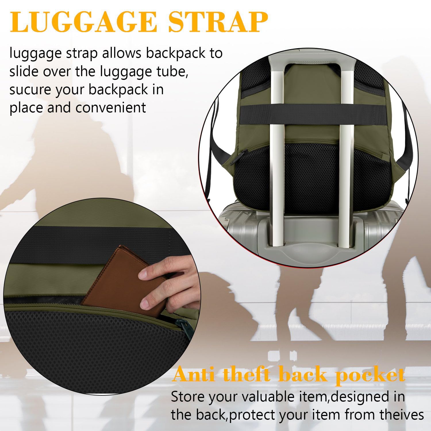 MATEIN SleekGuard Laptop Backpack with USB Port - Backpack Bags by Handbags Specialist Headquarter | Available at Handbags Specialist Headquarter