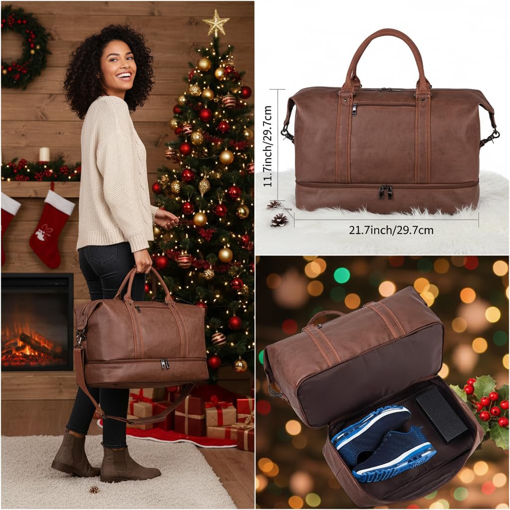 Weekender Overnight Travel Bag with Shoe Pouch