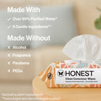 The Honest Company Hypoallergenic Multi-Use Baby Wipes for Sensitive Baby Skin, Pattern Play, 10 Count