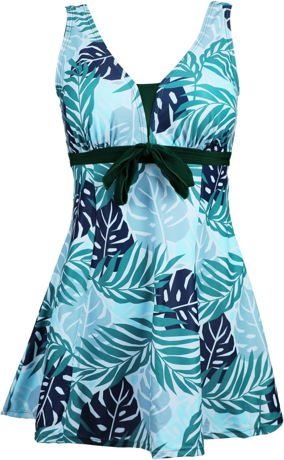Plus Size Tummy Control Swimdress with Boyshorts