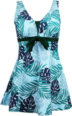 Plus Size Tummy Control Swimdress with Boyshorts